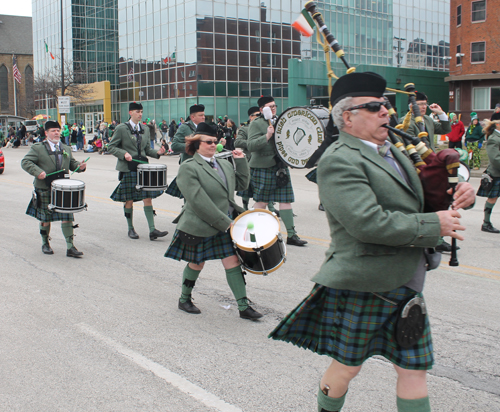 Irish American Club East Side Pipes and Drums at St Patrick's Day Parade in Cleveland