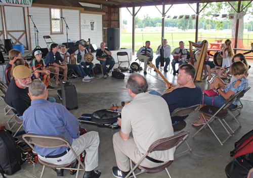 A jam session (Mighty Family Seisiun) at the 36th annual Cleveland Irish Cultural Festival featuring The Kilroys and The Byrnes