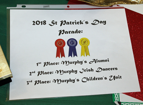 2018 St Patrick's Day Parade Awards