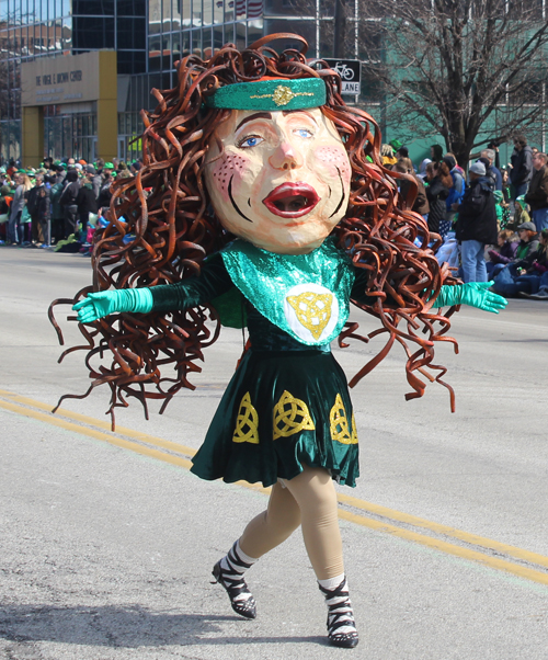 Irish Dancer in  the 2018 Cleveland St Patrick's Day Parade