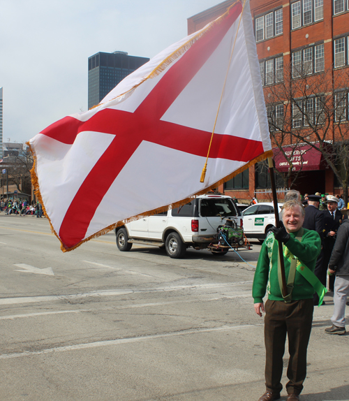 Bill Salmon with Saint Patrick's Saltire or Saint Patrick's Cross