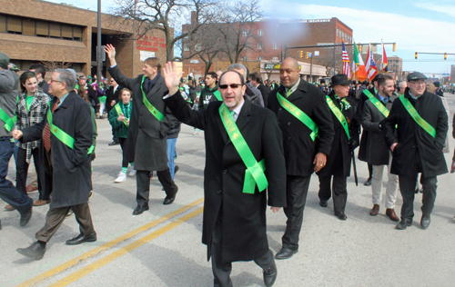 Councilman Tony Brancatelli in 2018 Cleveland St. Patrick's Day Parade Public Officials