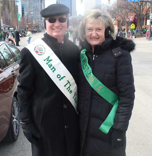 West Side Irish American Club Man of the Year Bill Luther with wife Diane