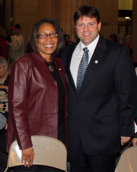 Congresswoman Marcia Fudge and award recipient Aldo Filippelli