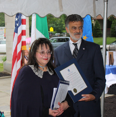 Joyce Mariani with Cleveland Mayor Frank Jackson