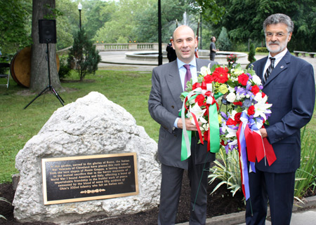 Italian Consul Marco Nobili with Cleveland Mayor Frank Jackson