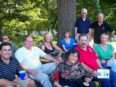 Members of the Alpah Romeo and Ferrari Clubs - Adam Jacobs, Ron and Sandy Laubor, Terry and Jim Juliano,  Angela and Justin Jacobs