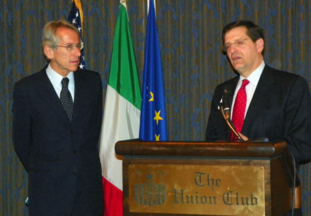 Ambassador Sant'Agata and CCWA Director Stephen Petras