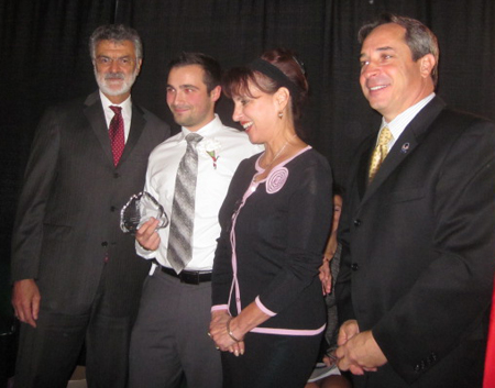 Mayor Frank Jackson, Dominic Rapposelli, Rose Zitiello and Councilman Matt Zone