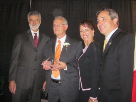 Mayor Frank Jackson, Ernie LaManna, Rose Zitiello and Councilman Matt Zone