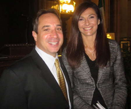 Councilman Matt Zone and Honorary Italian Consul Serena Scaiola