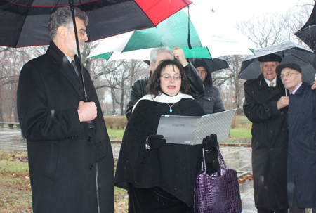 Joyce Mariani speaks about the Memorial