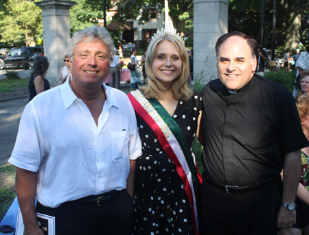 Father Rocco, Miss Italia 2011 Christina Selvaggio Stickan and Father Previte