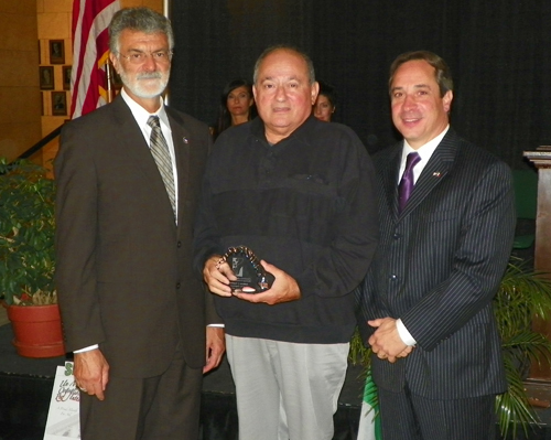 Anthony Gambatese with Mayor Jackson and Councilman Zone