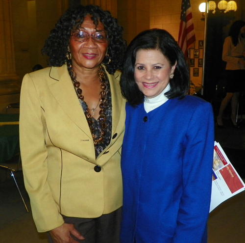 Councilwomen Mamie Mitchell and Dona Brady