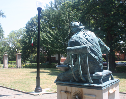 Dante Alighieri statue in Cleveland Italian Cultural Garden