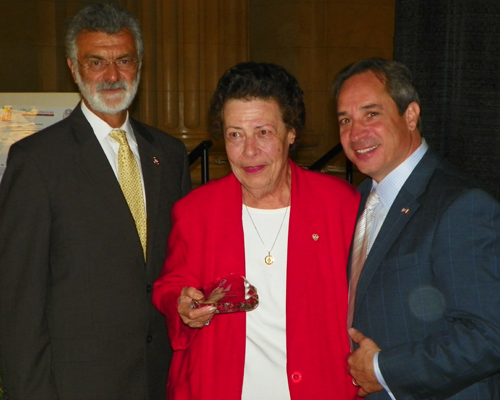Honoree Angela DiFranco Talbort with Mayor Jackson and Councilman Zone