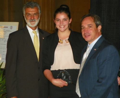 Honoree Cristina DiFranco with Mayor Jackson and Councilman Zone