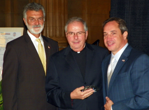 Honoree Rev. Martin Polito with Mayor Jackson and Councilman Zone