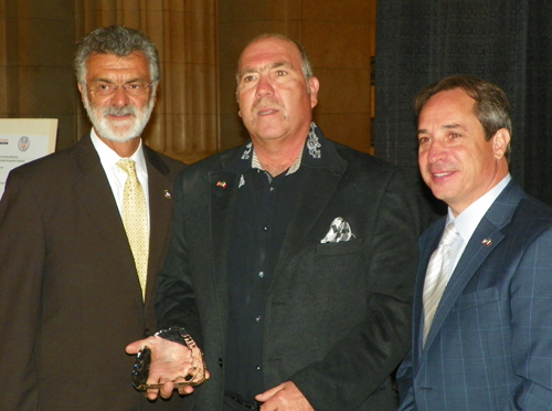 Honoree Tom Berardinelli with Mayor Jackson and Councilman Zone