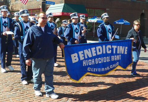 Benedictine High School Band at Columbus Day Parade in Cleveland -Little Italy