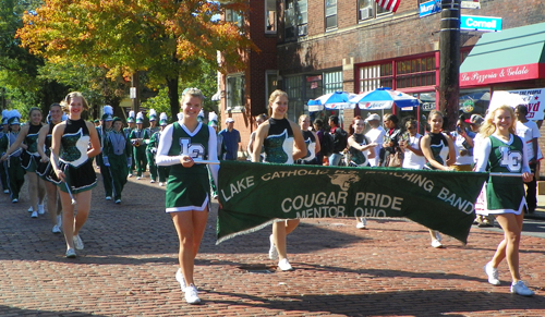 Lake Catholic High School Band at Columbus Day Parade in Cleveland - Little Italy