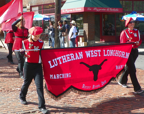 Lutheran West High School Band at Columbus Day Parade in Cleveland - Little Italy