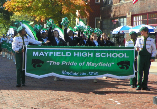 Mayfield High School Band at Columbus Day Parade in Cleveland - Little Italy