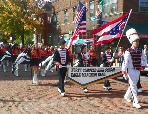 North Olmsted High School Band at Columbus Day Parade in Cleveland - Little Italy