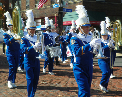 Notre Dame College Band at Columbus Day Parade in Cleveland - Little Italy