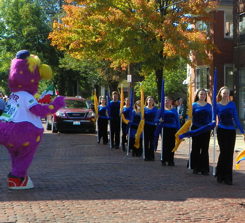 Slider with Notre Dame College Band at Columbus Day Parade in Cleveland - Little Italy