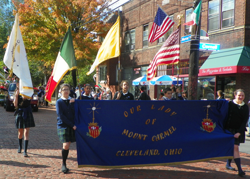 Our Lady of Mount Carmel at Columbus Day Parade in Cleveland - Little Italy