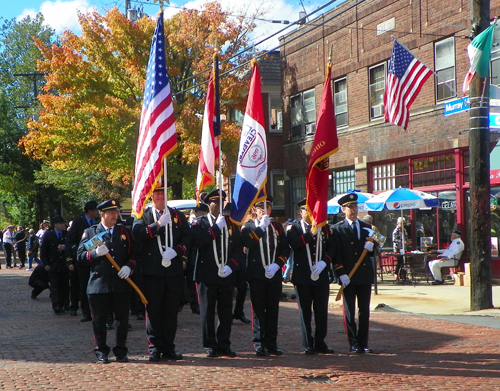 Color Guard at Columbus Day Parade in Cleveland - Little Italy