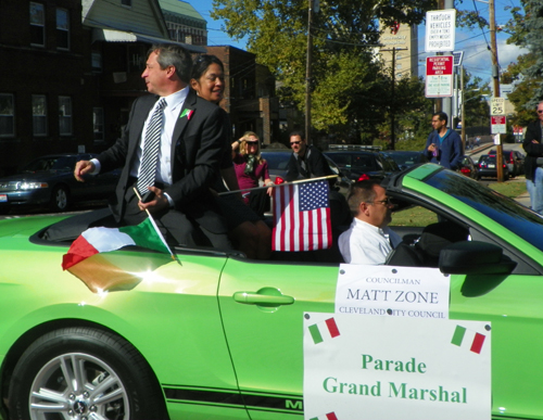 Grand Marshall Matt Zone at Columbus Day Parade in Cleveland - Little Italy