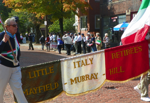Italian Retirees at Columbus Day Parade in Cleveland - Little Italy