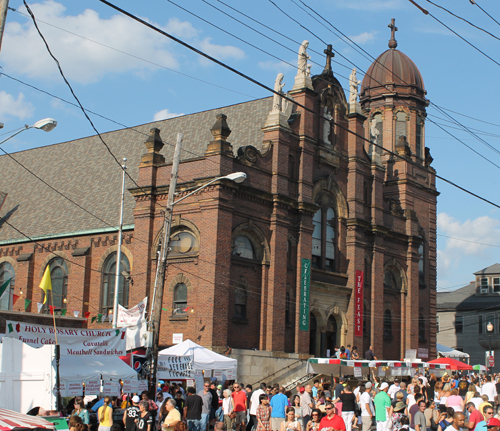 Mayfield Road in front of Holy Rosary Church