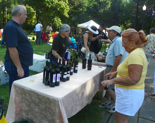 Wine table at Opera