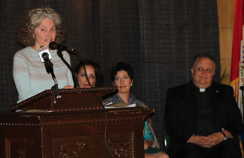 Connie Sancetta, Rose Zitiello, Andrea Anelli and Father Richard Rasch