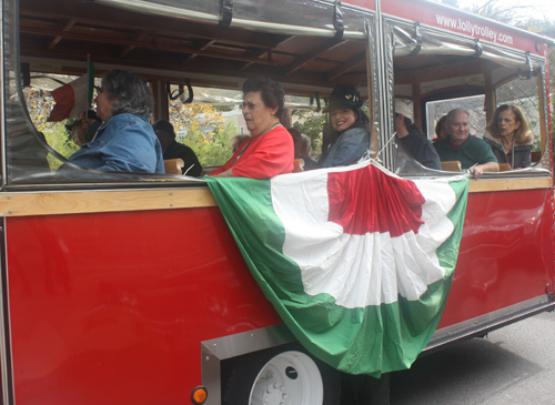 Holy Redeemer Trolley at Cleveland Columbus Day Parade 2014