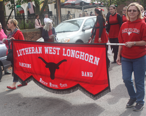 Lutheran West High School Longhorn Marching Band in Cleveland Columbus Day Parade