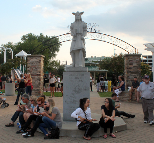 Statue of Cristopher Columbus  during the Feast