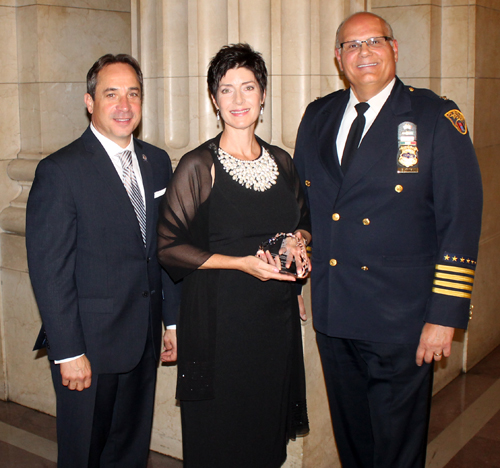 Matt Zone, Andrea Anelli and Chief Ed Tomba