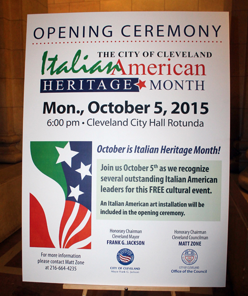 Italian American Heritage Month sign