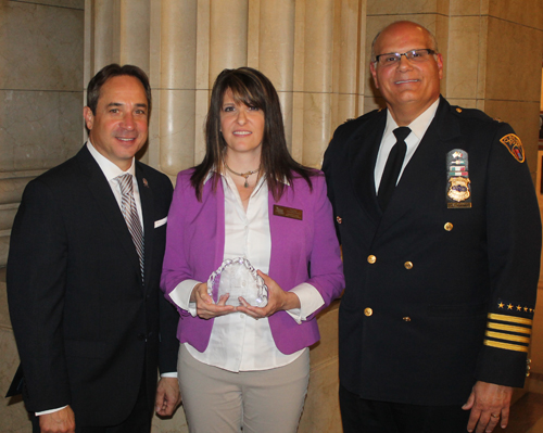 Matt Zone, Pamela Dorazio Dean and Chief Ed Tomba