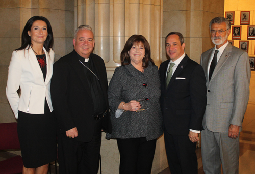 Serena Scaiola, Bishop Perez,  Lorraine Dodero, Matt Zone and Mayor Jackson