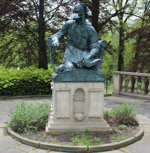 Dante Statue with Mask