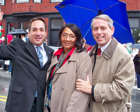 Cleveland City Council members Matt Zone, Mamie Mitchell and Mike Polensek