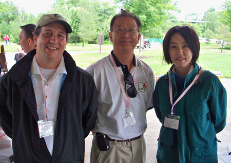 Robert Hawkins with Fukuo Hashimoto and Arisa Hawkins