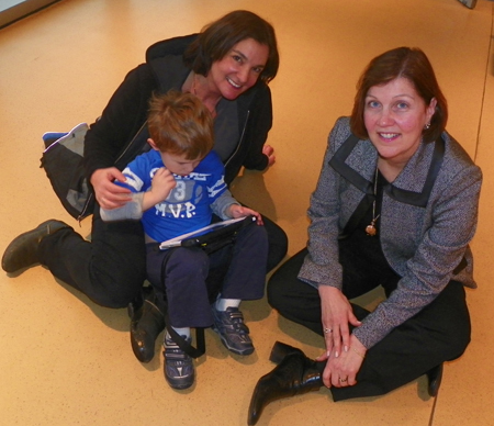 Amy (and young Jack) Cummings and Maltz Museum Director Judi Feniger