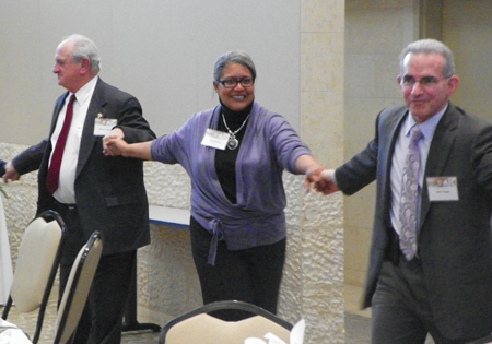 Dancing at Fairmount Temple Seder